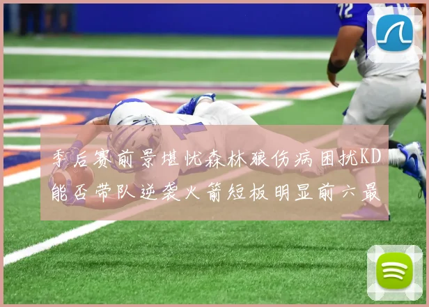季后赛前景堪忧森林狼伤病困扰KD能否带队逆袭火箭短板明显前六最弱球队分析